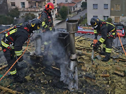 Incendio in una casa di San Vito di Leguzzano, i pompieri bloccano le fiamme prima che si diffondano