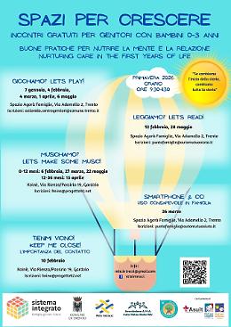 Trento, i primi mille giorni dell&rsquo;infanzia: ritorna "Spazi per crescere" con nuove attivit&agrave; per genitori e bambini