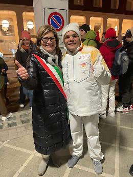 Angelo Casotto tedoforo delle Olimpiadi invernali