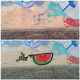 Murales di Cibo sfregiati a Verona, il writer denuncia ancora una volta gli atti vandalici vicino al Pastificio Rana