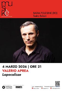 A Badia Polesine arriva &ldquo;Lapocalisse&rdquo;: Valerio Aprea porta in scena il cambiamento (a colpi di ironia)