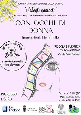 Giornata Internazionale della Donna: a Romagnano una mostra fotografica 