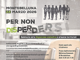 Montebelluna si mobilita contro la dispersione scolastica con un convegno aperto alla cittadinanza