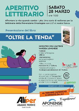 Abano, aperitivo letterario di Al&igrave;: un evento per la settimana della prevenzione oncologica