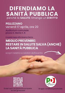 Pellizzano, il PD del Trentino rilancia il tema della sanit&agrave; pubblica: &ldquo;La salute &egrave; un diritto da difendere&rdquo;