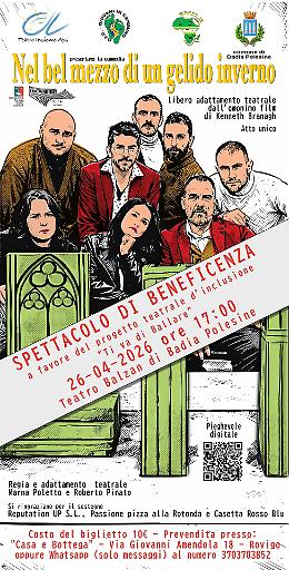 Badia Polesine, il teatro racconta la fragilit&agrave; umana con &ldquo;Nel bel mezzo di un gelido inverno&rdquo;