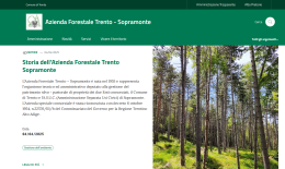 Rinnovato il sito dell&rsquo;Azienda forestale Trento&ndash;Sopramonte