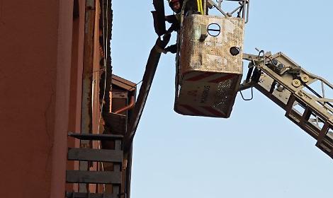 Castelmassa crollo grondaia (1)