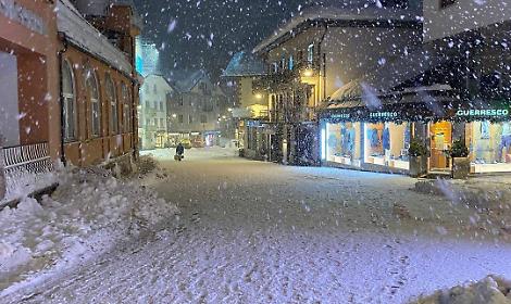 -1 all&rsquo;apertura dei Giochi Olimpici: neve su Cortina, oltre mezzo metro sulle Tofane