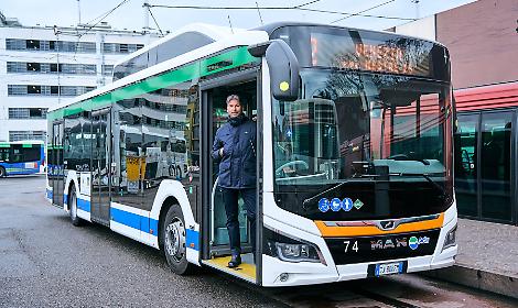 Un bus di ultima generazione a Venezia