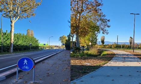 Foto della nuova ciclabile