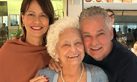 Matilde Reginato con Roberto Baggio e la moglie Andreina Fabbi