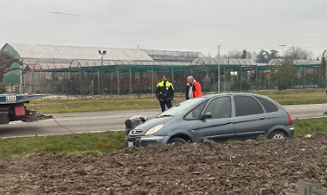 Incidente a Saonara: auto fuori Strada, nessun ferito grave