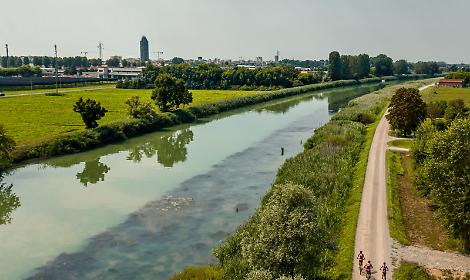 Il fiume Sile nei pressi di Jesolo