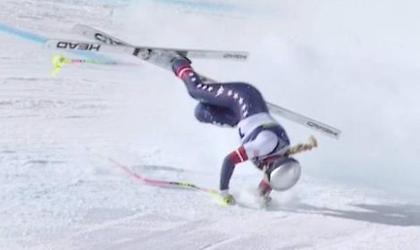 Foto della caduta sulla pista Olympia