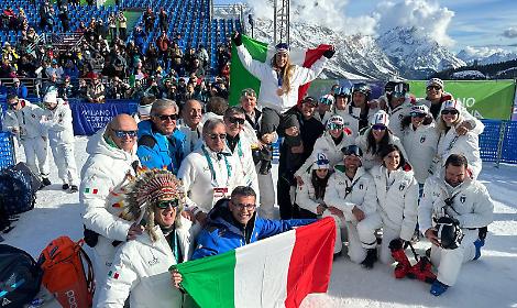 Padrin sulle piste di Cortina con il Team Italia