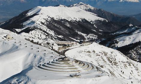 Il monte Grappa in inverno