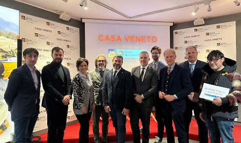 La presentazione della campagna a Casa Veneto, Cortina