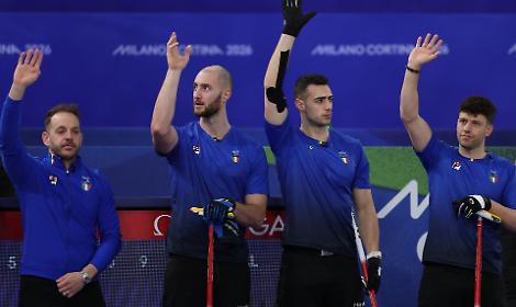 Il team azzurro di curling maschile