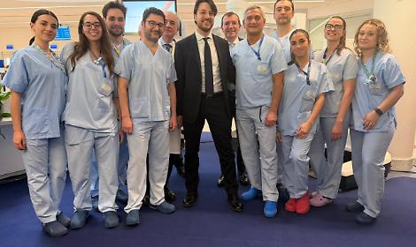 Stefani in visita all'ospedale di Negrar