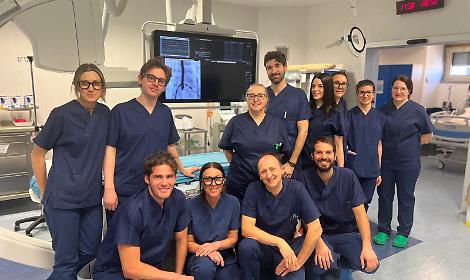 L'equip&eacute; di emodinamica del San Bassiano