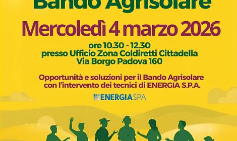Agrisolare 2026, Coldiretti: &ldquo;Il 16% dell&rsquo;energia rinnovabile nasce da campi e stalle&rdquo;