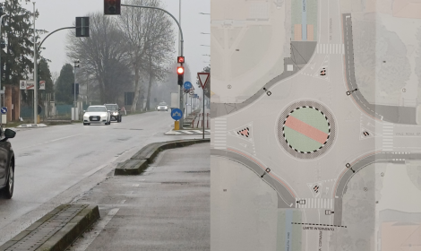 Via ai lavori per la nuova rotatoriaGiorni contati per il semaforo di via Cornara