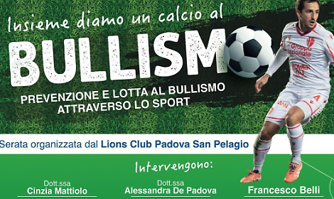 "Un calcio al Bullismo": venerd&igrave; 27 marzo incontro con Francesco Belli contro il bullismo sportivo