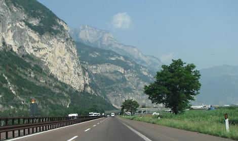 Il tratto di A22 tra Trento e Rovereto