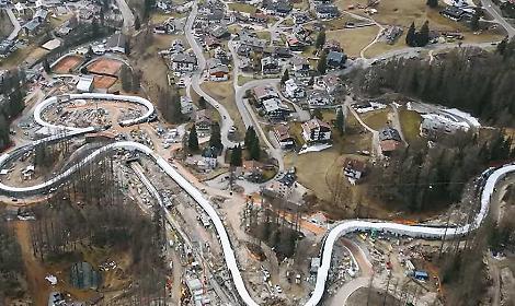 La pista da bob di Cortina