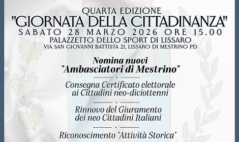Mestrino celebra la quarta Giornata della Cittadinanza: tra giuramenti, riconoscimenti e orgoglio civico