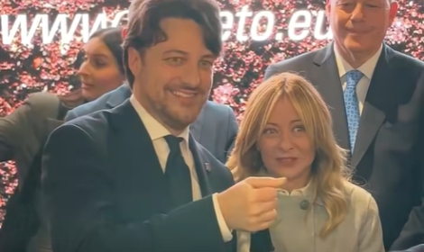 Stefani al Vinitaly con Giorgia Meloni
