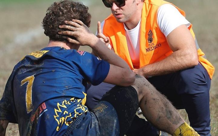 Il medico del Villorba Rugby Pierpaolo Serena