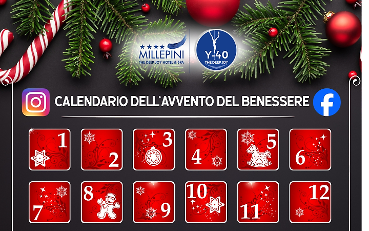 Millepini Terme e Y-40 lanciano il Calendario dell'Avvento del Benessere