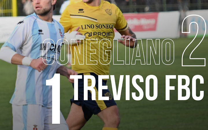 Derby del Piave amaro per il Treviso: il Conegliano vince 2-1