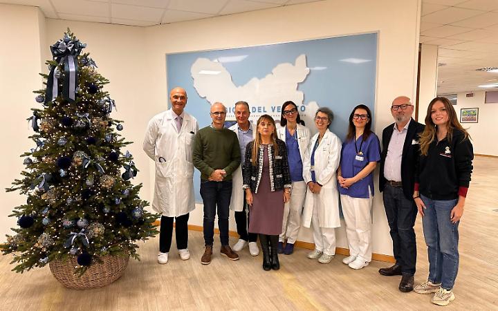 Il momento della donazione di pochi giorni fa