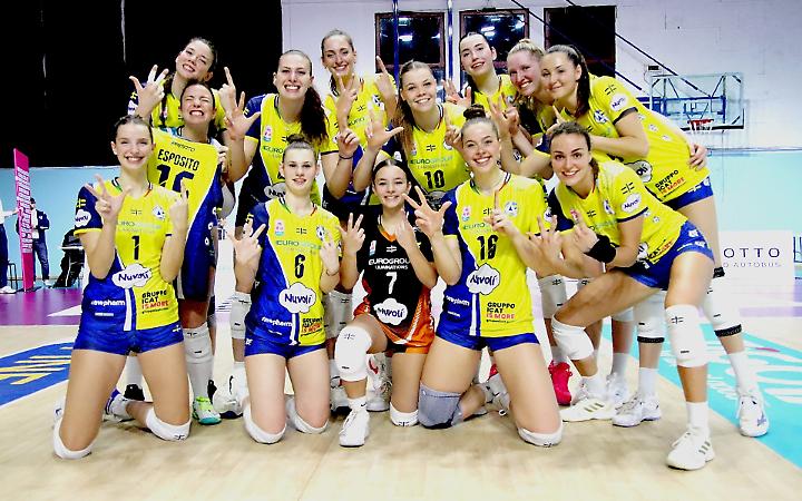 La Nuvol&iacute; conquista la salvezza con una vittoria perentoria su Imola: 3-0 e Pool Promozione assicurata