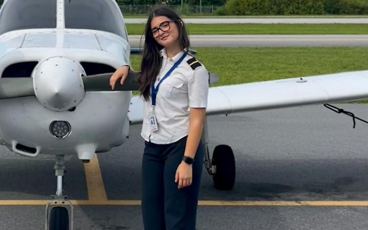 A 17 anni con il sogno in cabina di pilotaggio: la storia della miranese Marisol Ribon
