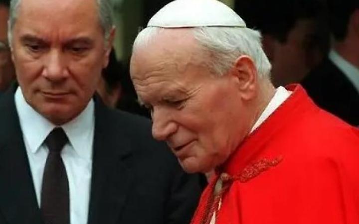 Angelo Gugel con Giovanni Paolo II