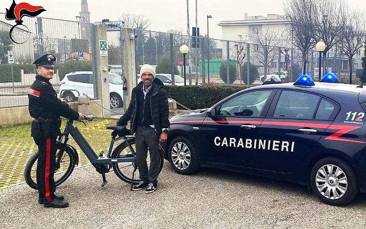 San Giorgio delle Pertiche: i Carabinieri recuperano una e-bike rubata, denunciato un 26enne