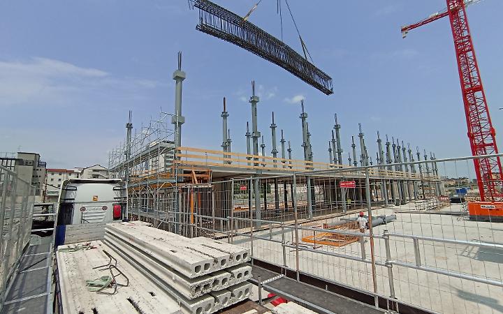 Il cantiere del villaggio olimpico