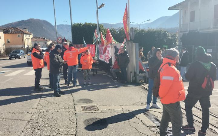 Foto del presidio sindacale