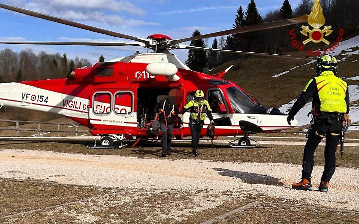 L'intervento dei Vigili del Fuoco