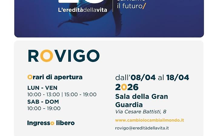 Rovigo ospita &ldquo;L&rsquo;eredit&agrave; della vita&rdquo;: una mostra per riflettere sulla crisi climatica