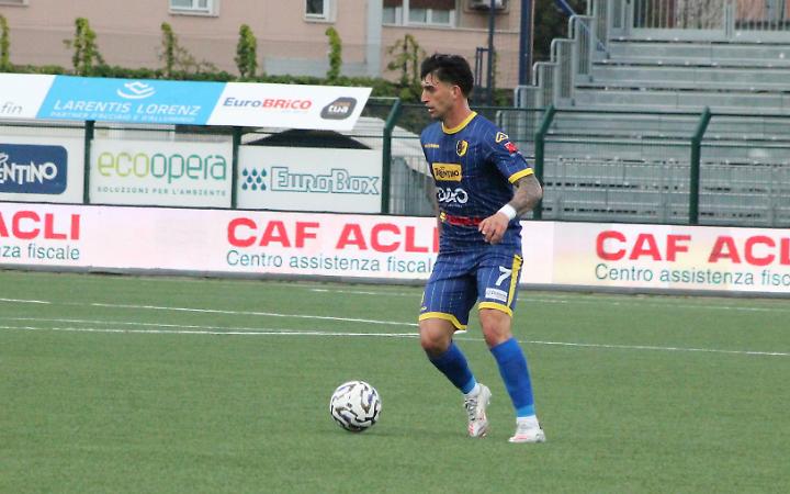 Capone, autore del gol contro l'Alcione Milano