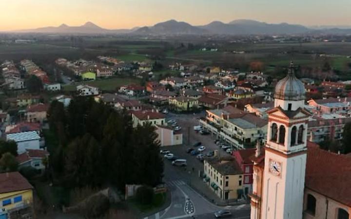 Tribano vista dall'alto
