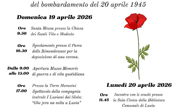 Lusia non dimentica: commemorazione per le vittime del bombardamento del 1945