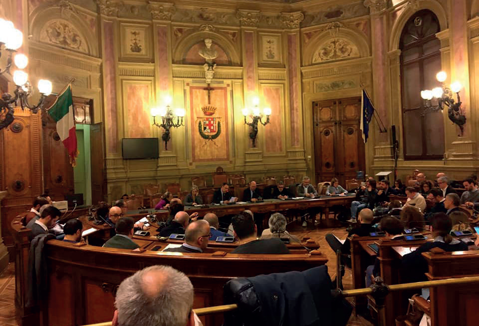 Una delle riunioni in Provincia con i sindaci padovani