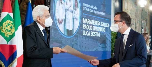 Sostini con Mattarella alla consegna dell'onorificenza