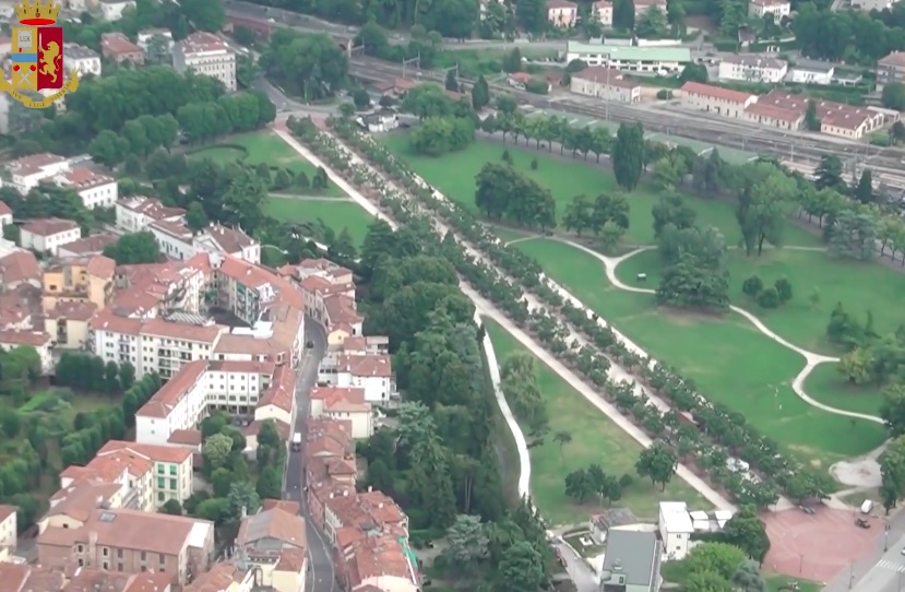campo marzo a Vicenza dall'alto